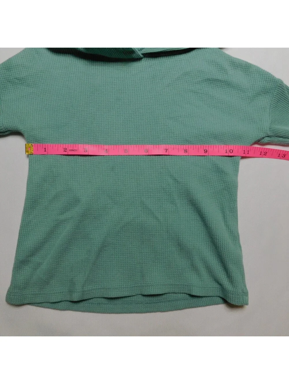 Garanimals Toddler Hoodie 2T Sage Green Waffle Thermal Knit Pullover Sweater